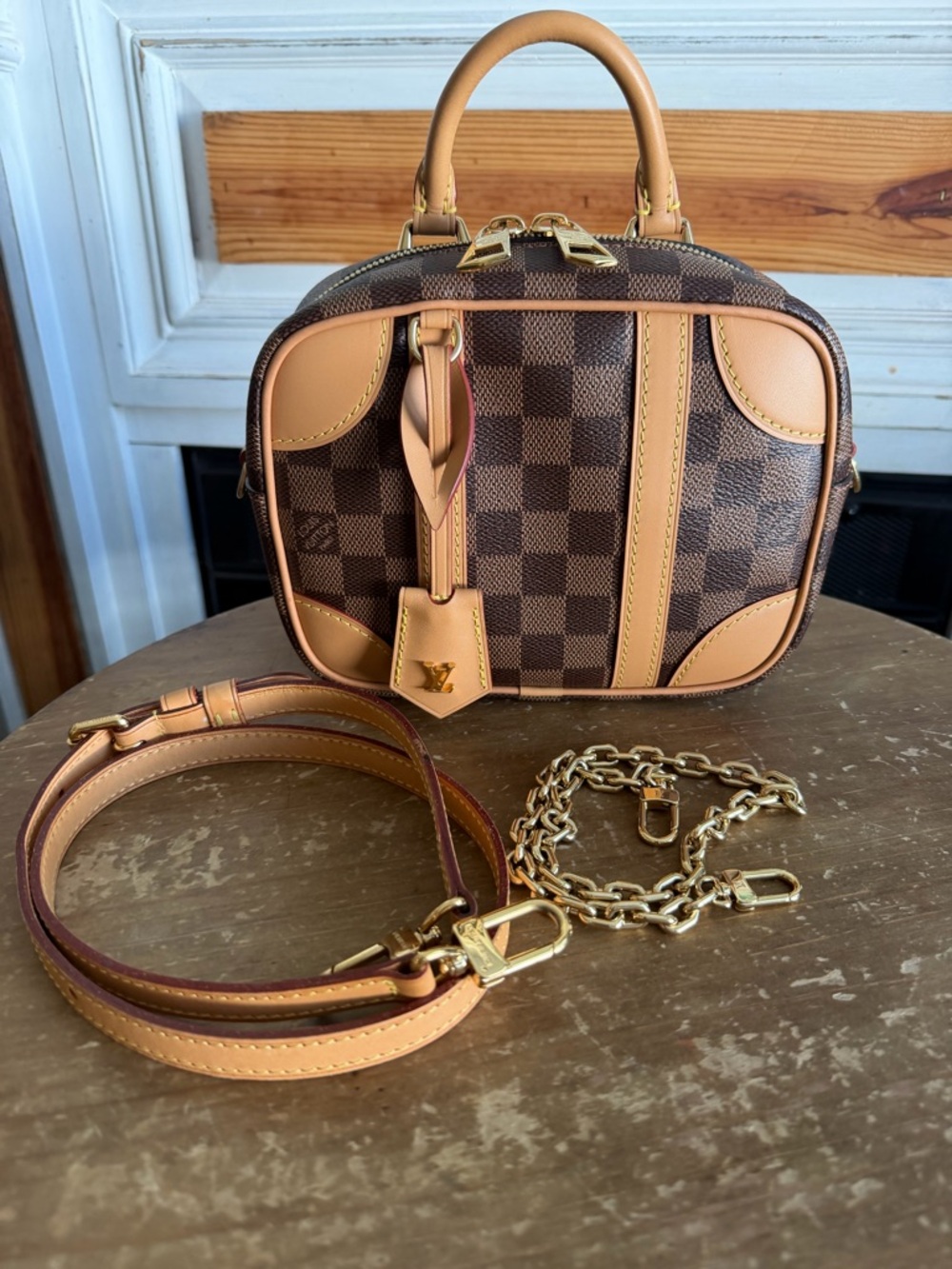 Louis Vuitton Valisette Souple BB in Damier Ebene mini handle crossbody